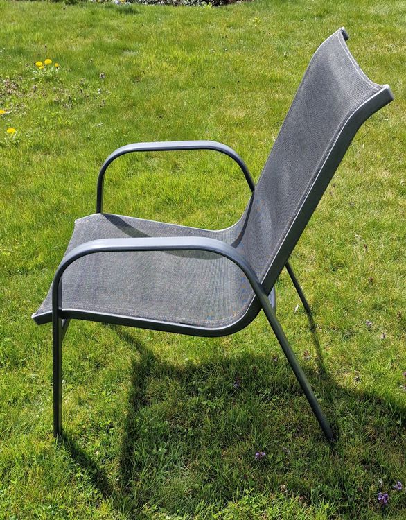 Gartenstühle Metall Textillehne anthrazit 6 Stück Kaufen auf Ricardo