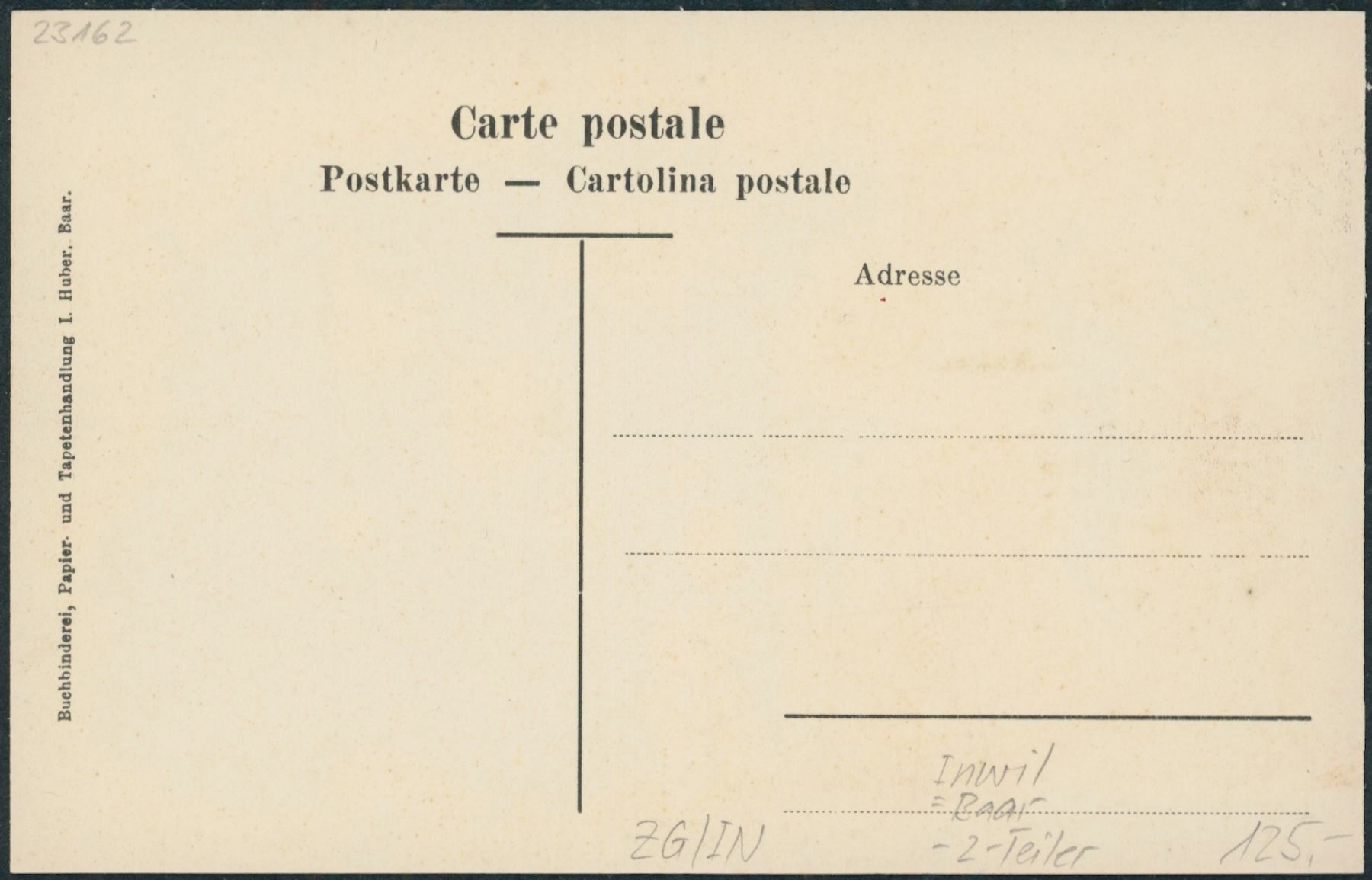 Cartes postales: ZG Inwil - Baar – Neuf (Voir description) à Schindellegi par dormay 1