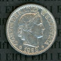 CHF___0.20 1938 Abart (offene 9 in Jahreszahl) unz 20 Rappen
