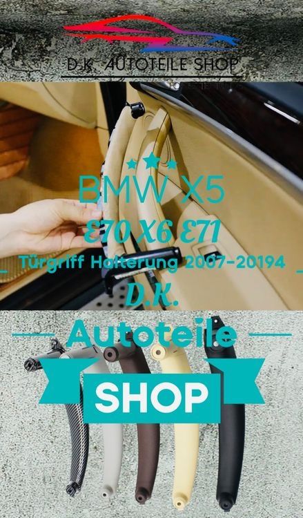 BMW Tutti pezzi di ricambio auto: BMW X5 E70 X6 E71, Türgriff Halterung links oder rechts Neu – Nuovo e nell'imballaggio originale da Balsthal venduto da D.K.Autoteile6