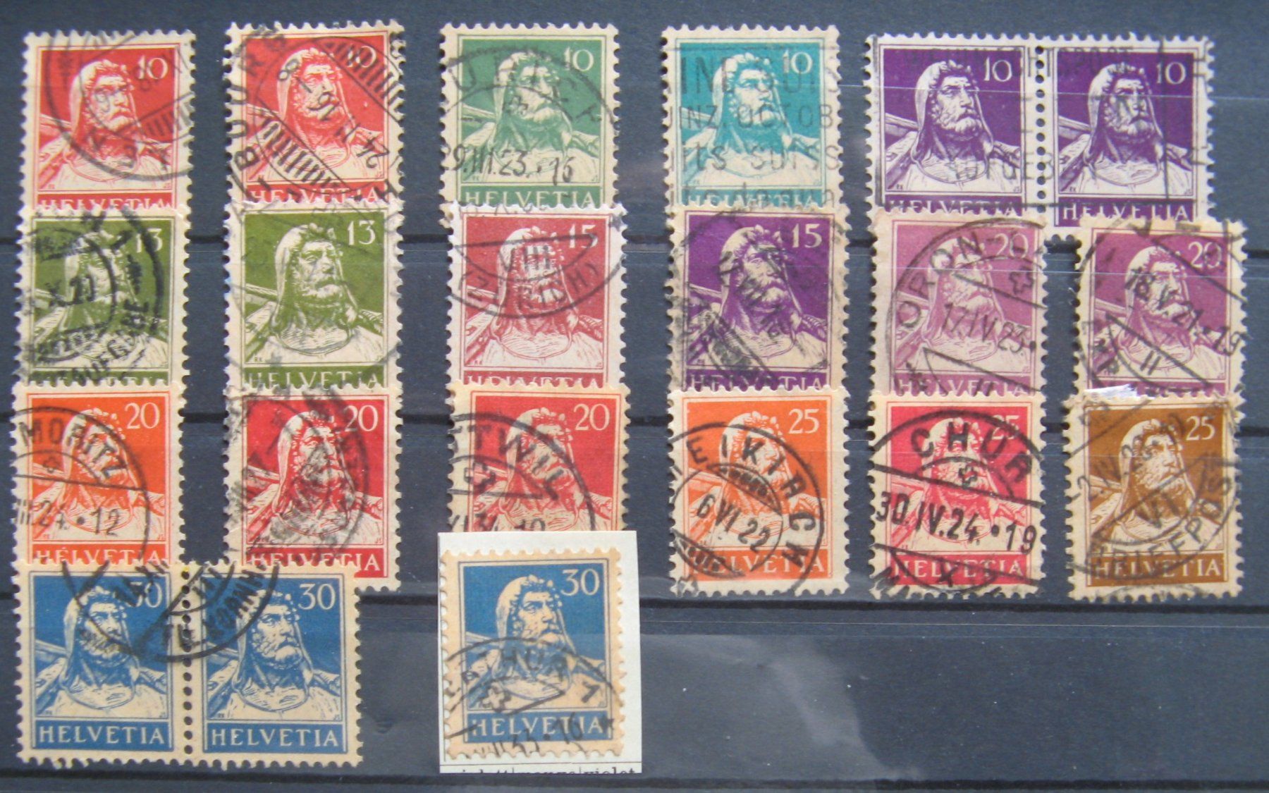 Tutti i francobolli: Tellbrustbild gestempelt, Lot 3 – Usato da Frauenfeld venduto da Interessent1