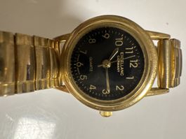 Excellanc Germany Damen-Uhr Gold-Optik Flexband / Schwarz
