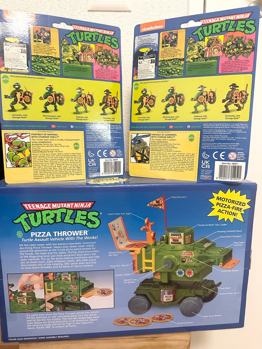 Giocattoli: TMNT Pizza Thrower Leonardo Raphael ninja turtles neu set – Nuovo e nell'imballaggio originale da Baar venduto da Mic_vL 4