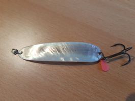 Alte antike vintage Lemax Perlmuttspange Länge 95mm