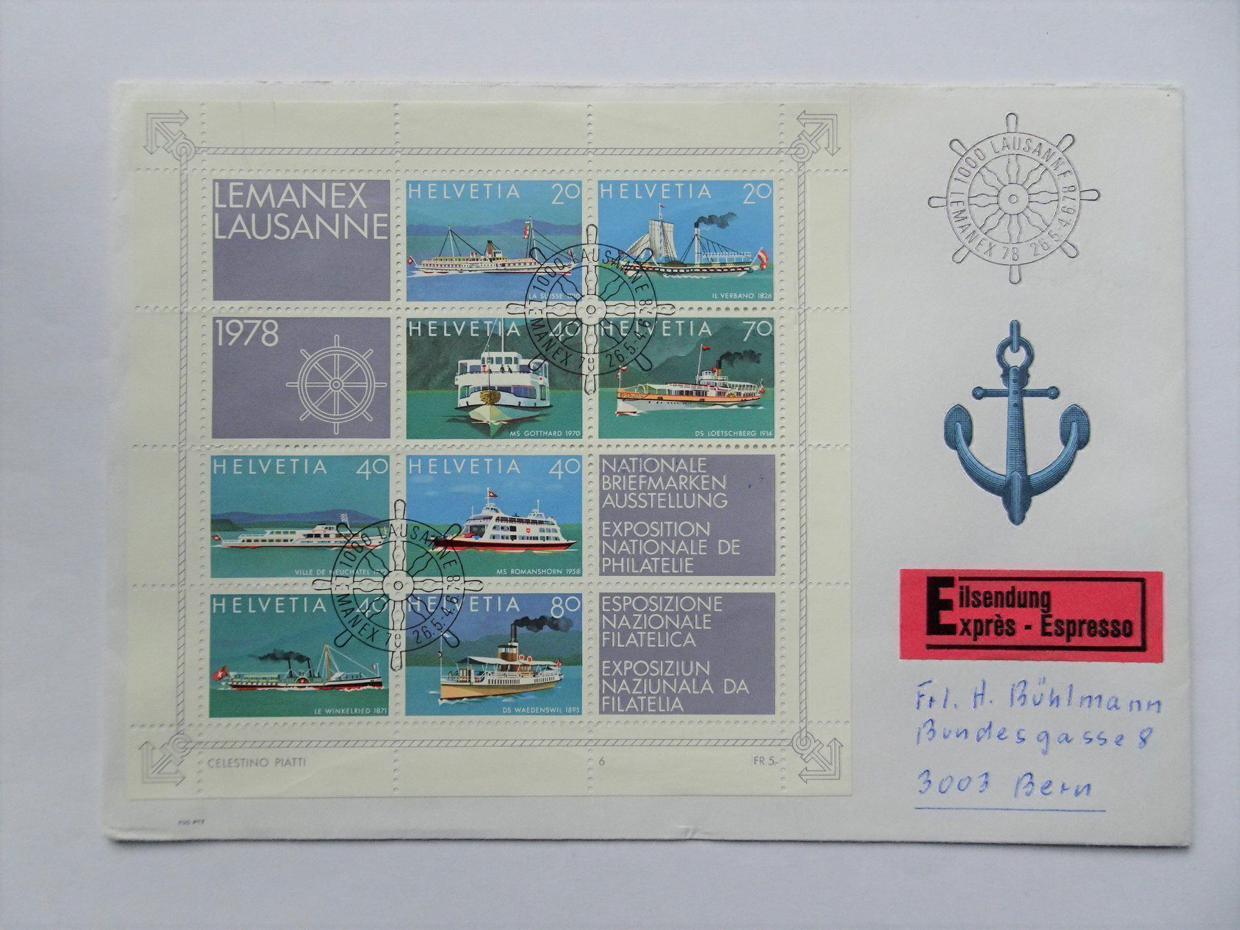 Tous les timbres: LEMANEX 1978 – Neuf (Voir description) à Aadorf par Chnorli-Furz