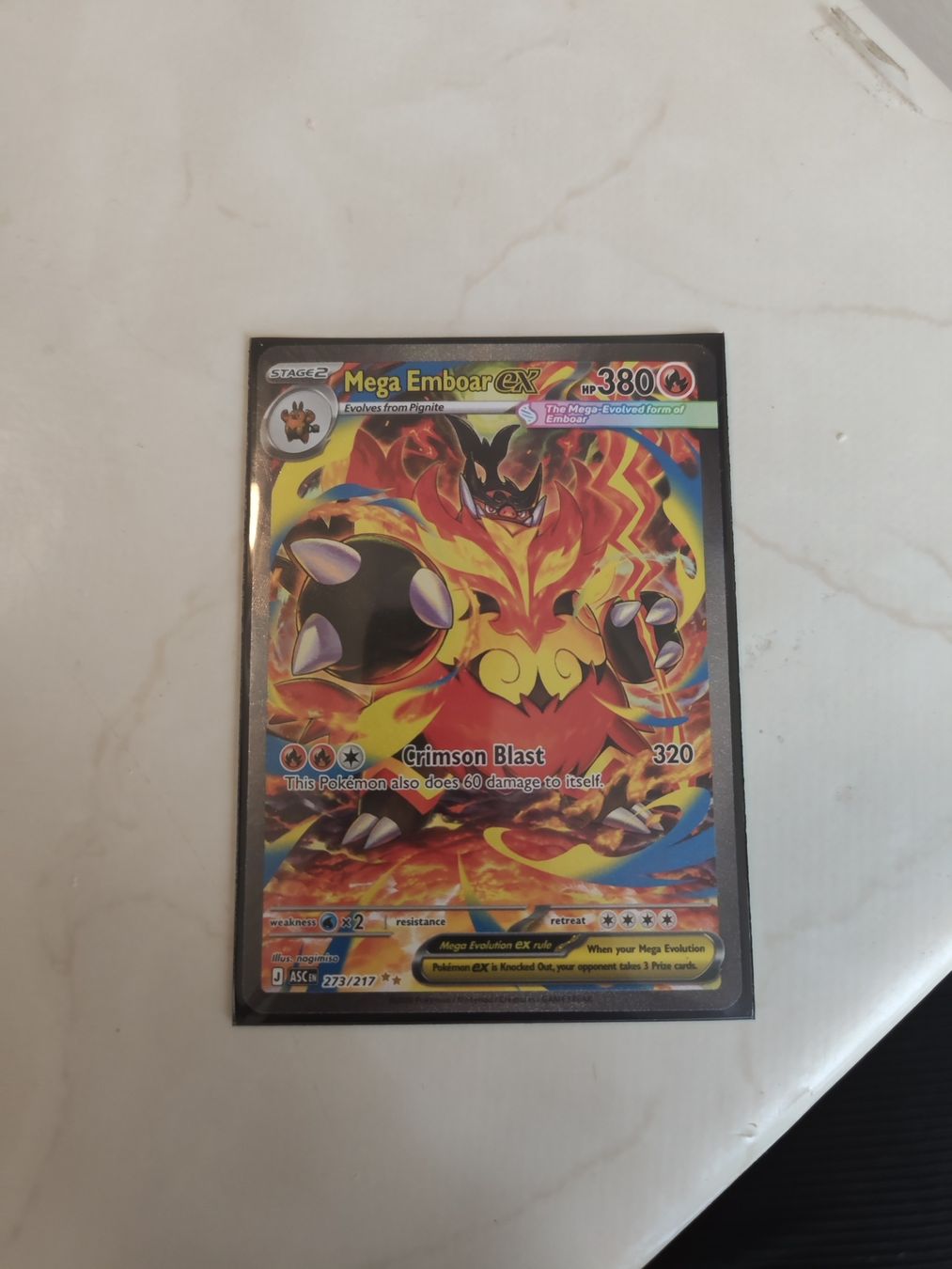 Pokémon Sammelbilder & Trading cards:  Pokémon Mega Emboar EX  233/217 – Neu (gemäss Beschreibung) aus Arbon von LucaItaliano