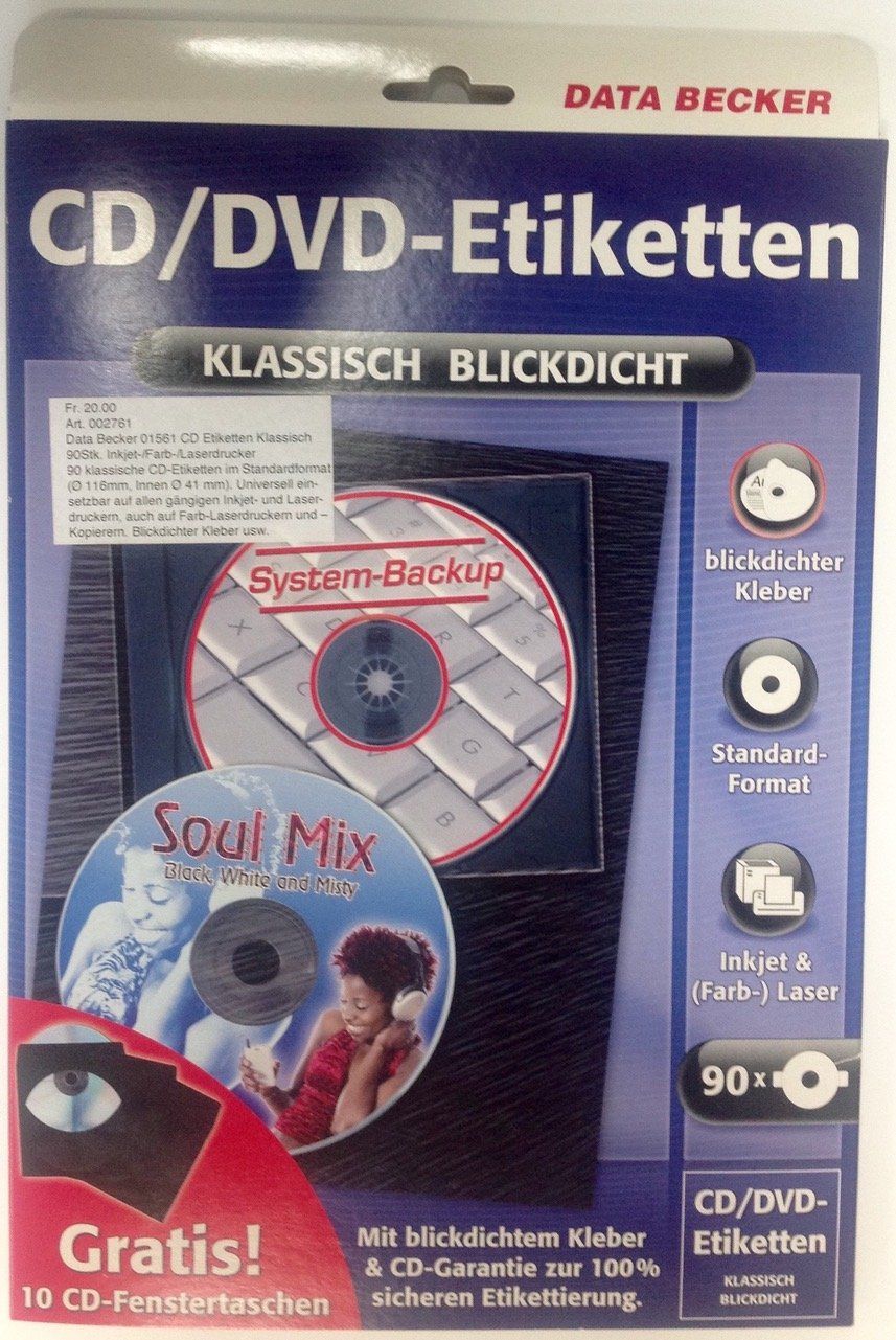 Papier: Data Becker 01561 CD Etiketten Klassisch 90Stk. – Neuf avec emballage d'origine à Reinach AG par RiesenServicesGmbH