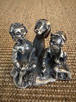 Antike Figur, Kinder mit Hund, signiert R. Aro. 925 %