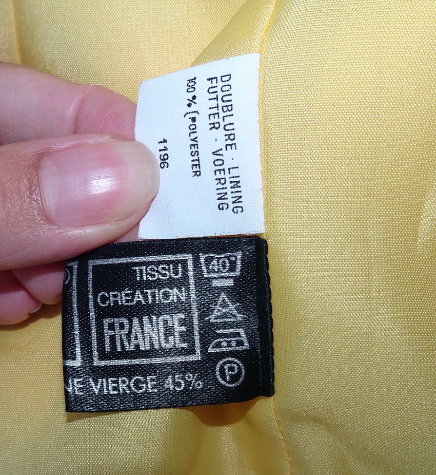 Completi & Tailleur: Ensemble tailleur jaune pâle chic Weinberg – Usato da Châtelaine venduto da Gio54321 7