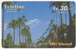seltene TELELINE Prepaid Telefonkarte - USA - Beverli Hills