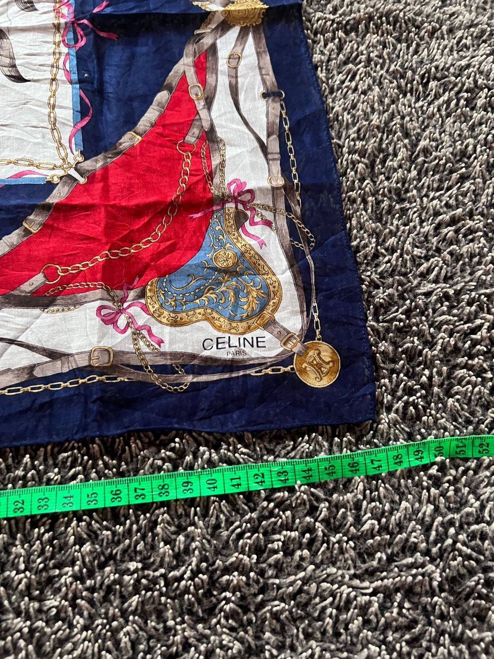Celine Foulard & Sciarpe: Celine Paris Tuch 47x47 cm Baumwolle – Usato da Winterthur venduto da Dejv 3