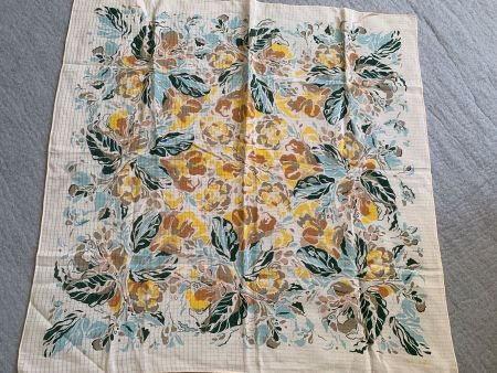 Vintage Seidentuch Foulard von Fisba Stoffels 75 x 75 cm