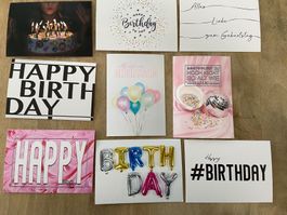 9 Postkarten OfficeTree Birthday Geburtstag