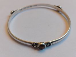 TAXCO 925 Silber Armreif Vintage mit 3 Tigerauge Mexico