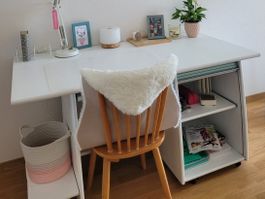 Weisses Pult (Selbst bemalt)