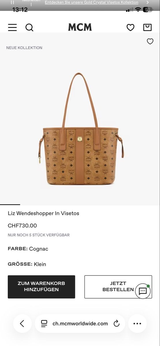 Mcm Taschen für Damen: MCM Liz Shopper cognac  – Gebraucht aus Münchenstein von sommerverkauf12 5
