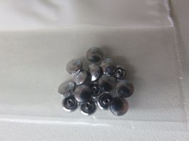 15 Stk. Uhren Kronen verchromt, Original Vintage