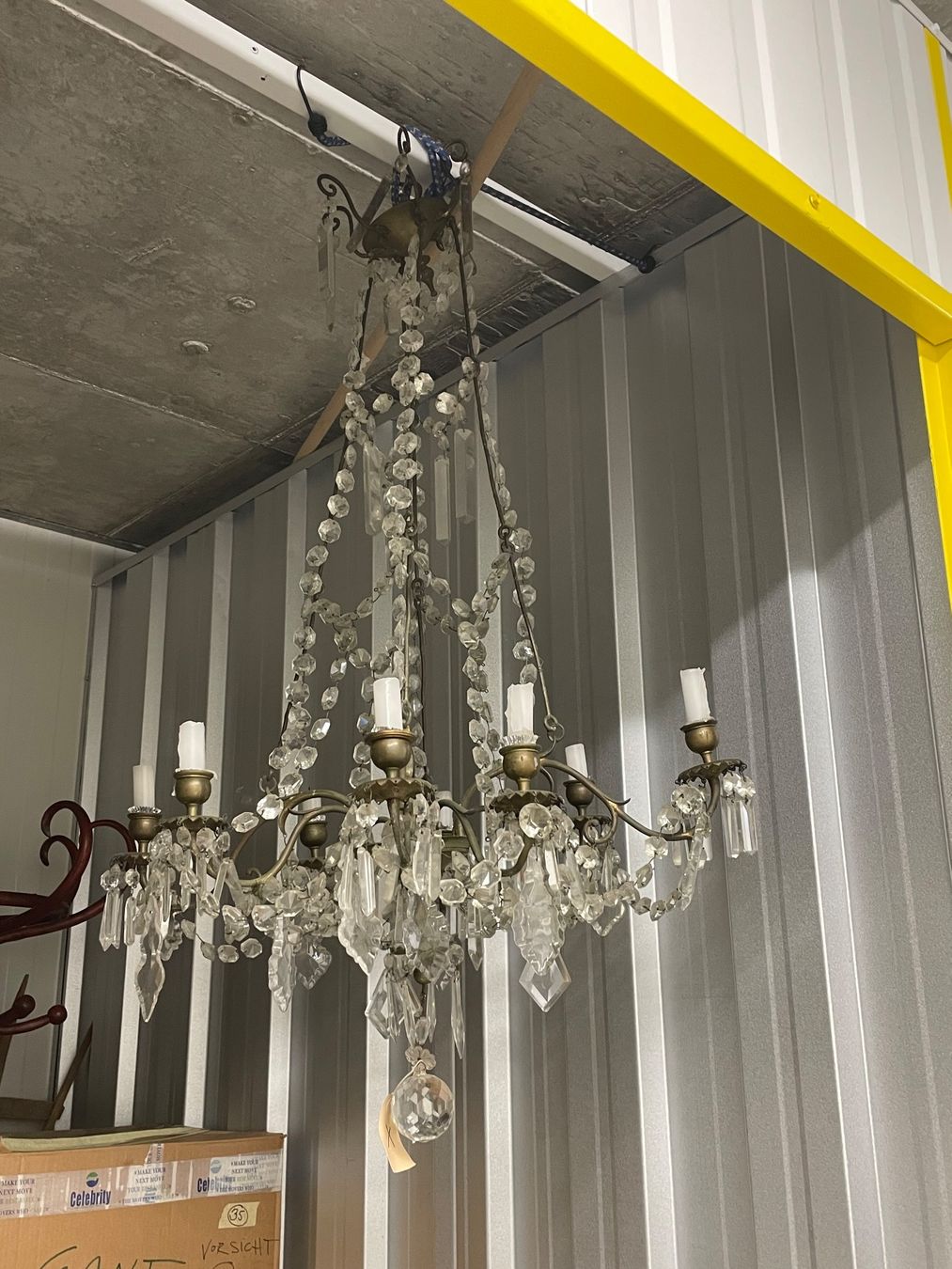 Lampes: Kronleuchter Kristall Messing Antik 8 Arme – D'occasion à Zürich par natsch03 1