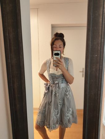 Dirndl marjo Collection light blue floral size 34