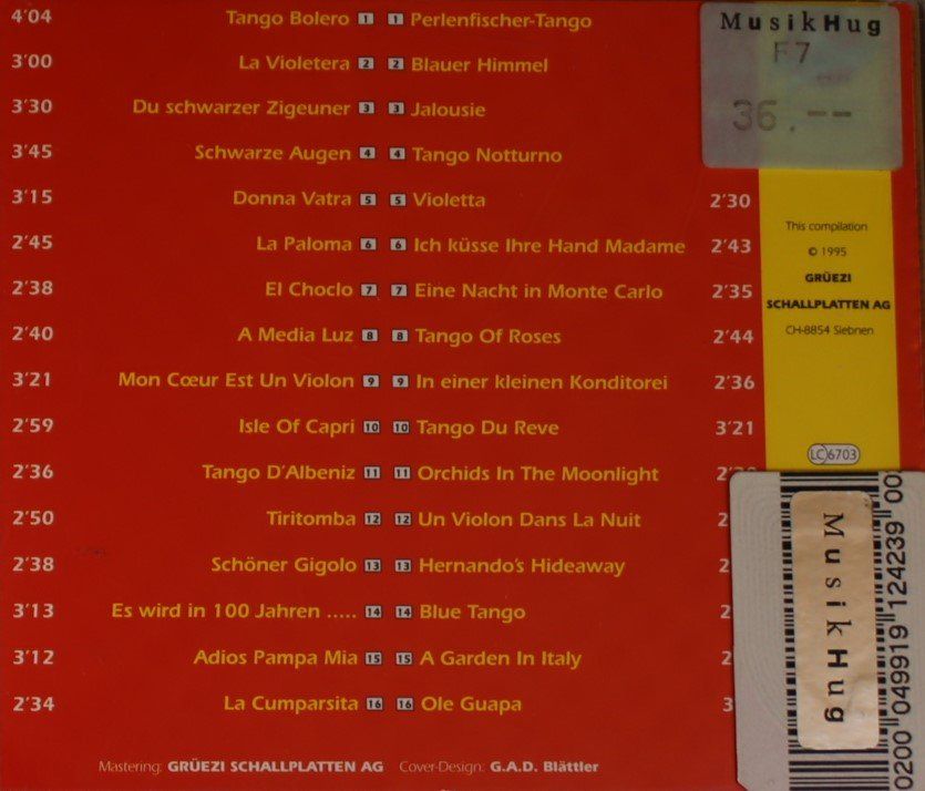 CD: Tangos In Love – Usato da Luzern venduto da CONTENTI 2