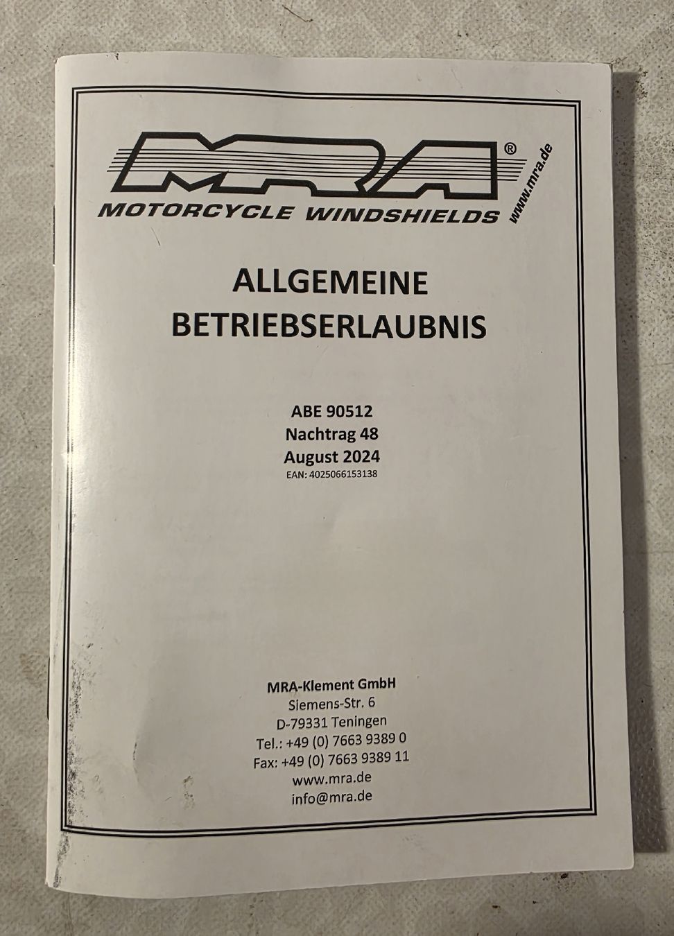 Tutti i ricambio per moto: MRA Scheibe BMW – Nuovo (secondo la descrizione) da Basel venduto da Haldis 3