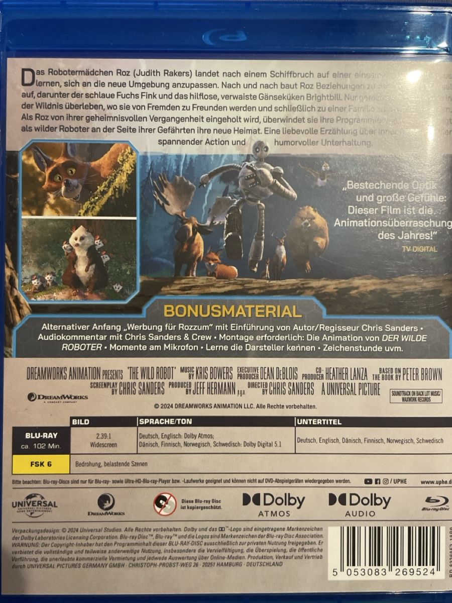 Tutti i DVDs: Der wilde Roboter (2024) – Nuovo (secondo la descrizione) da Waldenburg venduto da Gonzo8 1