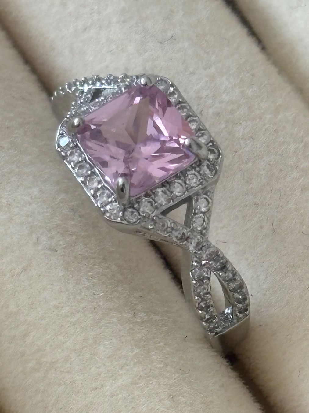 Ringe: Luxus Elegante Gr.19/9 Ring Farbe: Silber/Rosa – Neu (gemäss Beschreibung) aus Biel-Bienne von Roserosse13