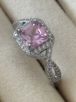 Luxus Elegante Gr.19/9 Ring Farbe: Silber/Rosa