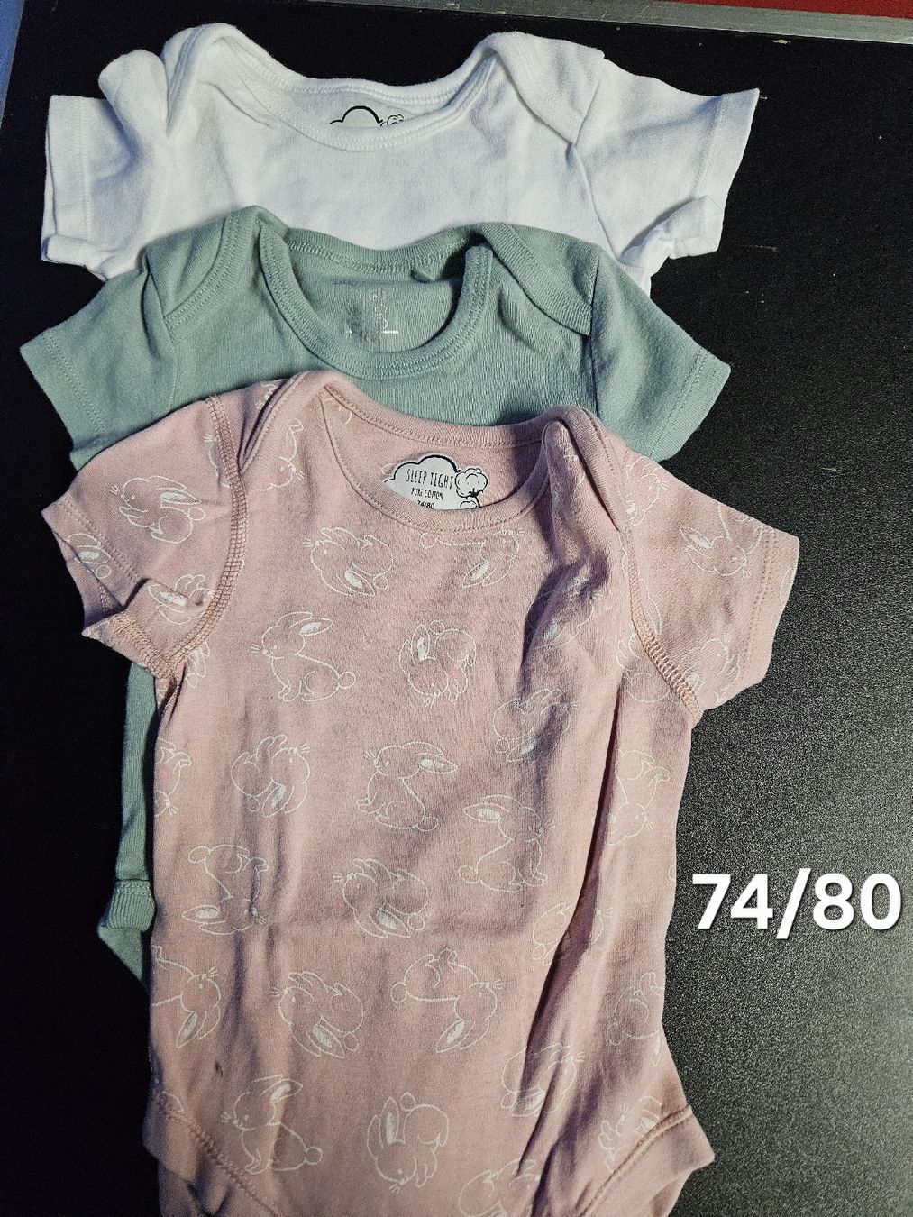 Lotti & Set di vestiti: 3 kurzarmbody 74/80 – Usato da Bibern SO venduto da speikyta23
