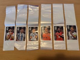 Panini Fussball Sticker 6 Stk. von Coca Cola Etiketten