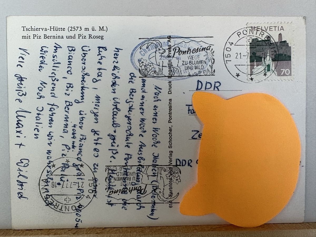 Cartoline postali: AK von Tschierva Hütte / Bergpanorama – Usato da Rümlang venduto da Kartenpost1 1