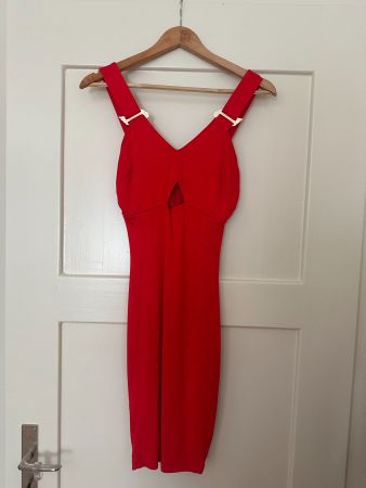 Versace Jeans Kleid rot, gold, kurz, Gr. 36 / IT 42 Cut-out
