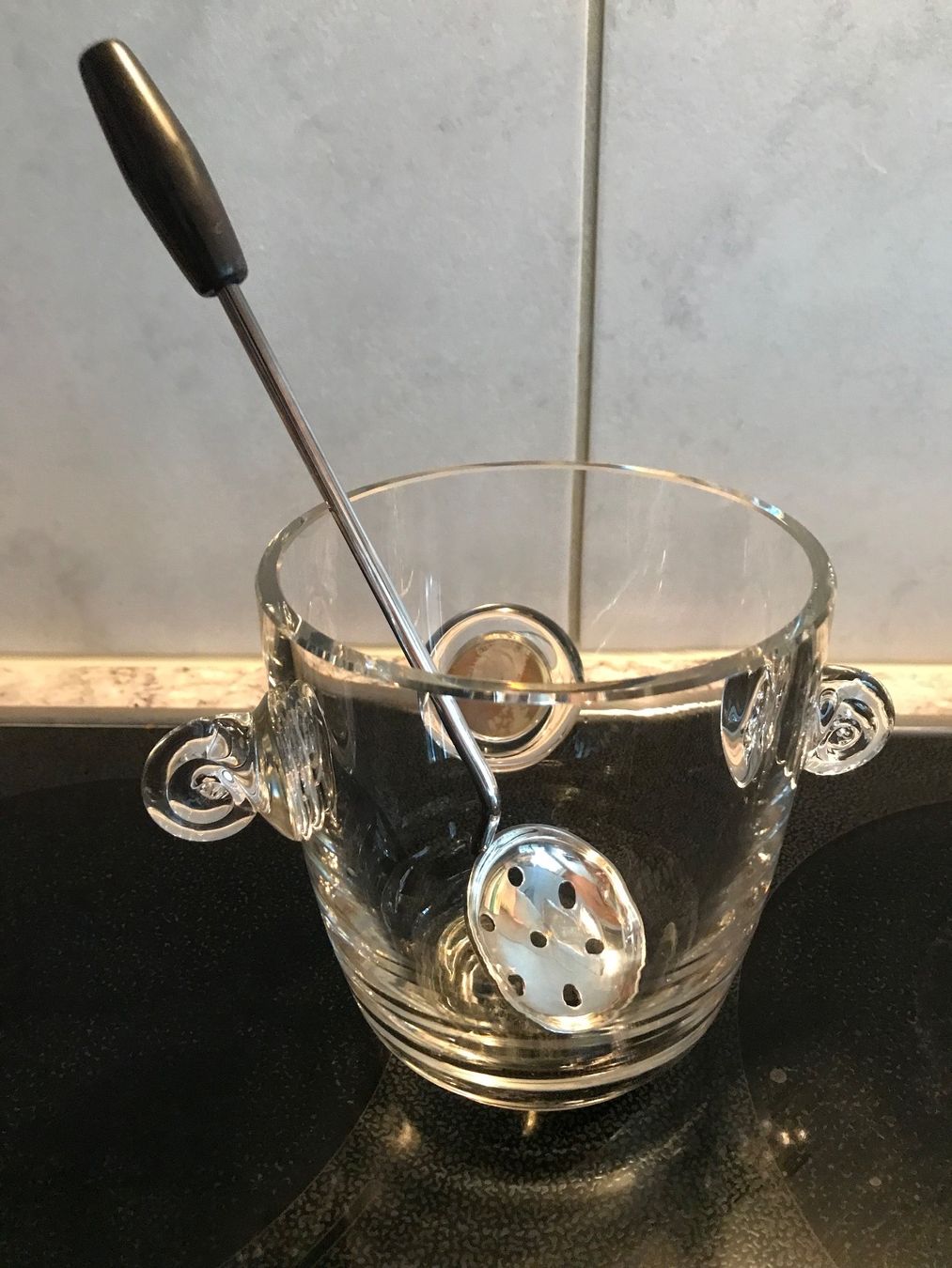 Altro: Cocktail Kristallglas Eiskübel mit versilbertem Eislöffel – Usato da Oberwil BL venduto da elk_wf5x 2