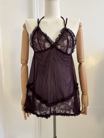 Purple Lace Babydoll Top - size M