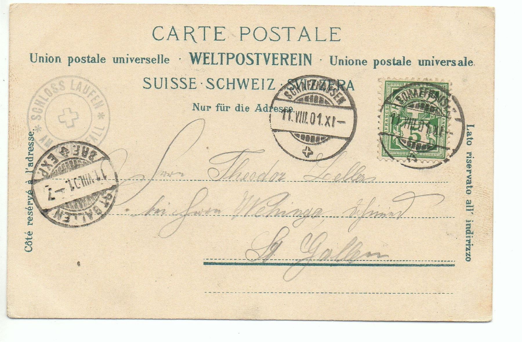Cartoline postali: SCHAFFHAUSEN Rheinfall Panorama – Usato da Jona venduto da philajona 1