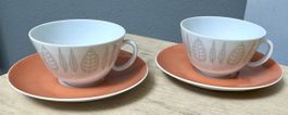 2 x Kaffeetasse Teetasse Tasse Langenthal Porzellan 1961