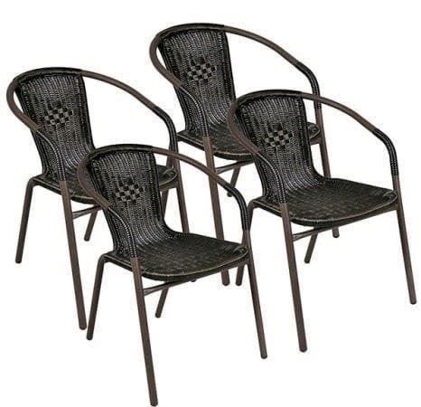 Gartenstühle: Nexos 4er Set Bistrostuhl Stapelstuhl – Neu und originalverpackt aus Bottighofen von zaap