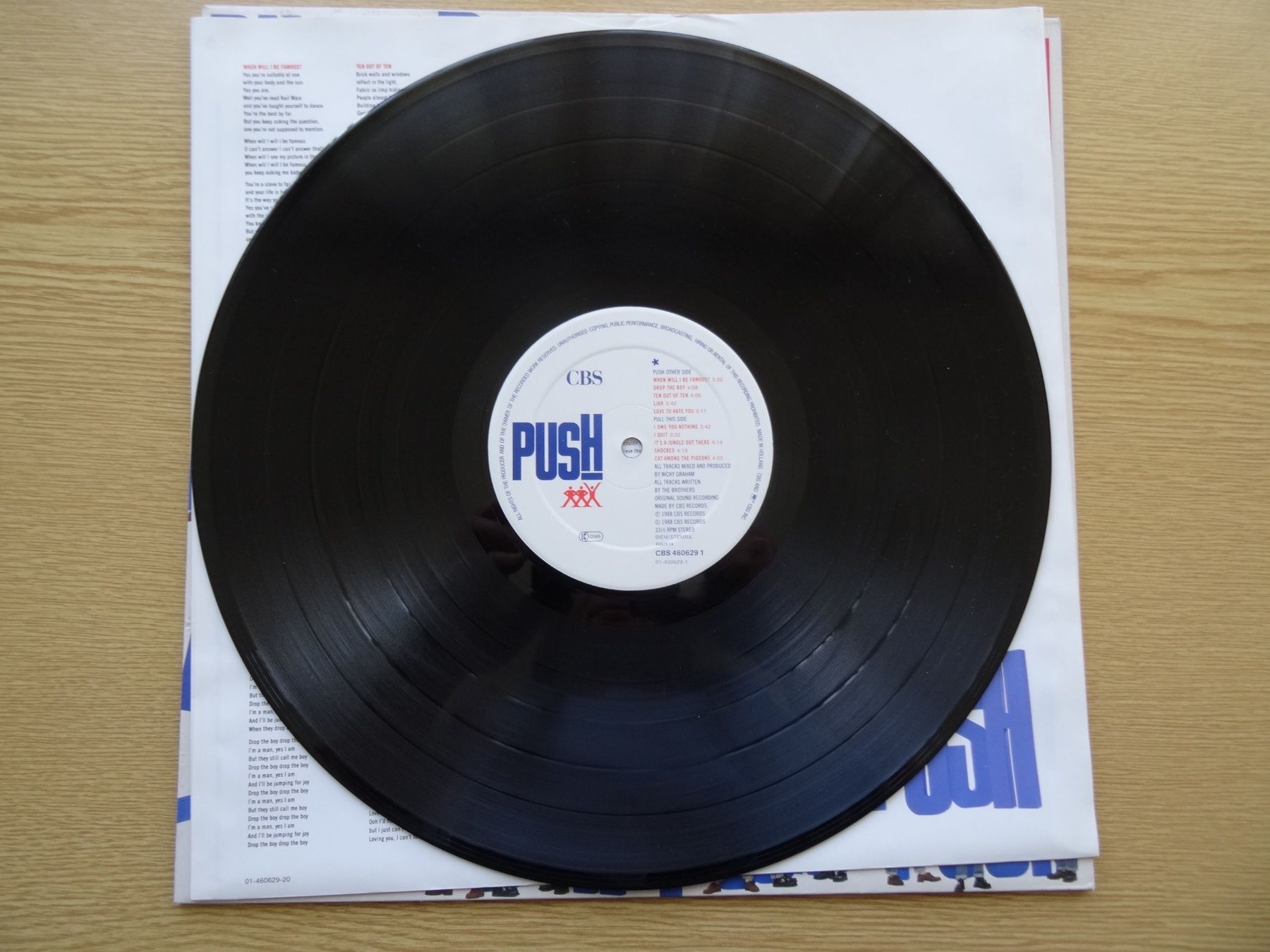 Dischi in vinile: Bros: "Push" Vinyl Schallplatte (1988) – Usato da Zürich venduto da burdan 4