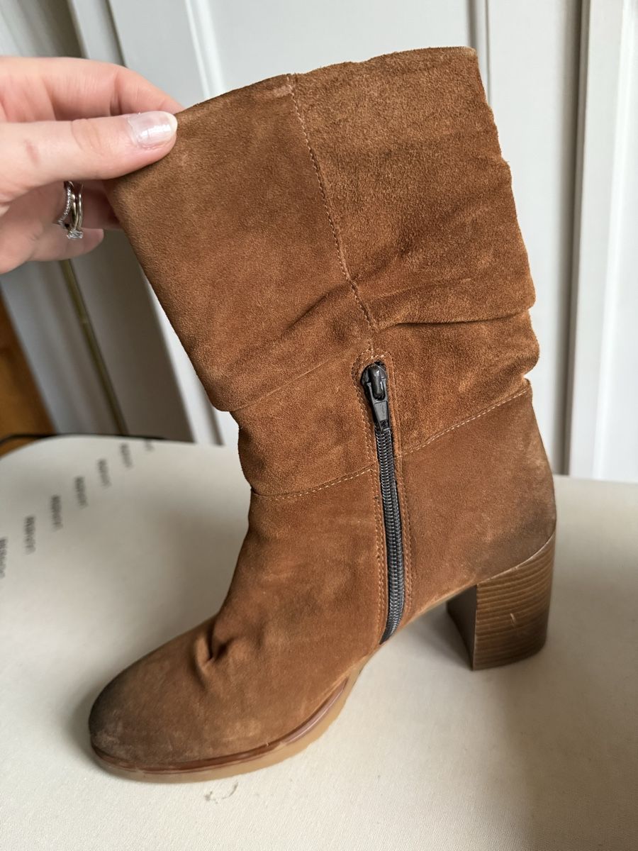 Scarpe da donna: Camel-coloured suede ankle boots - Size 40 – Usato da Genève venduto da jul_5xsn 9