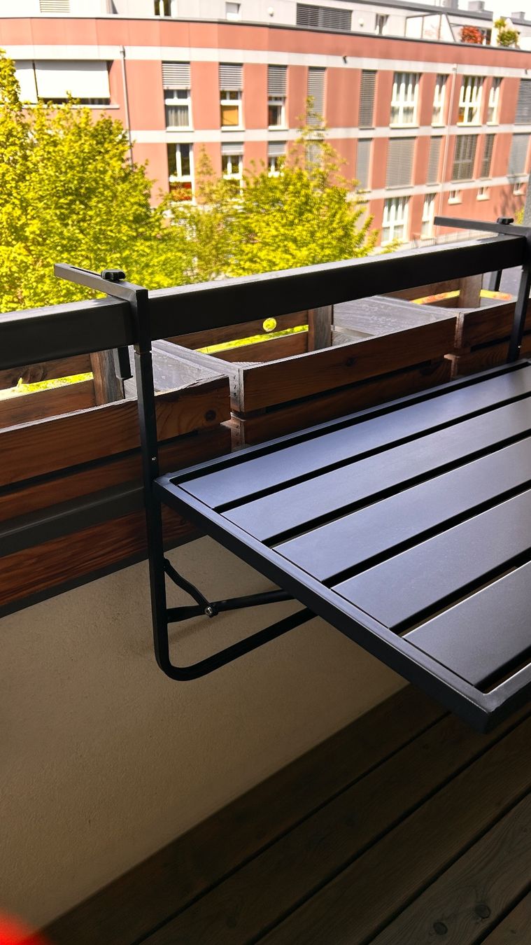 Tavoli: Hängender Balkon-Klapptisch, schwarz – Usato da Kreuzlingen venduto da peetzii 2