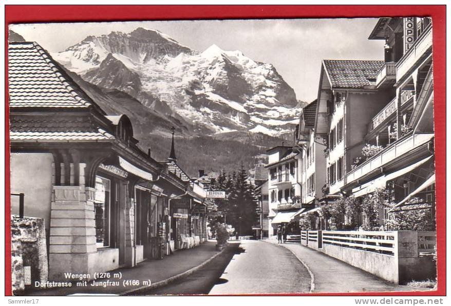 Cartoline postali: WENGEN DORFSTRASSE 1959 – Usato da Grüningen venduto da Kartenlaube