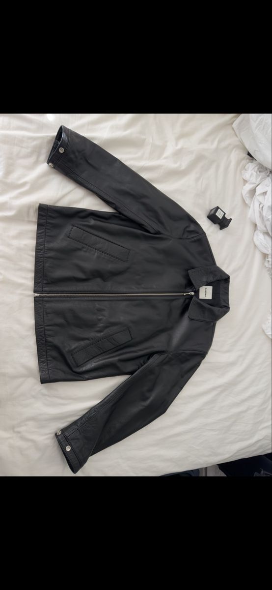 Sandro Giacche: SANDRO BLACK LEATHER JACKET – Nuovo (secondo la descrizione) da Visp venduto da 98o_bv89