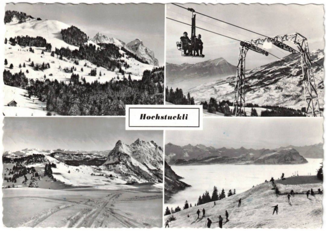 Ansichtskarten: Sattel - 4 Bild AK Hochstuckli – Gebraucht aus Binningen von Mountainrider