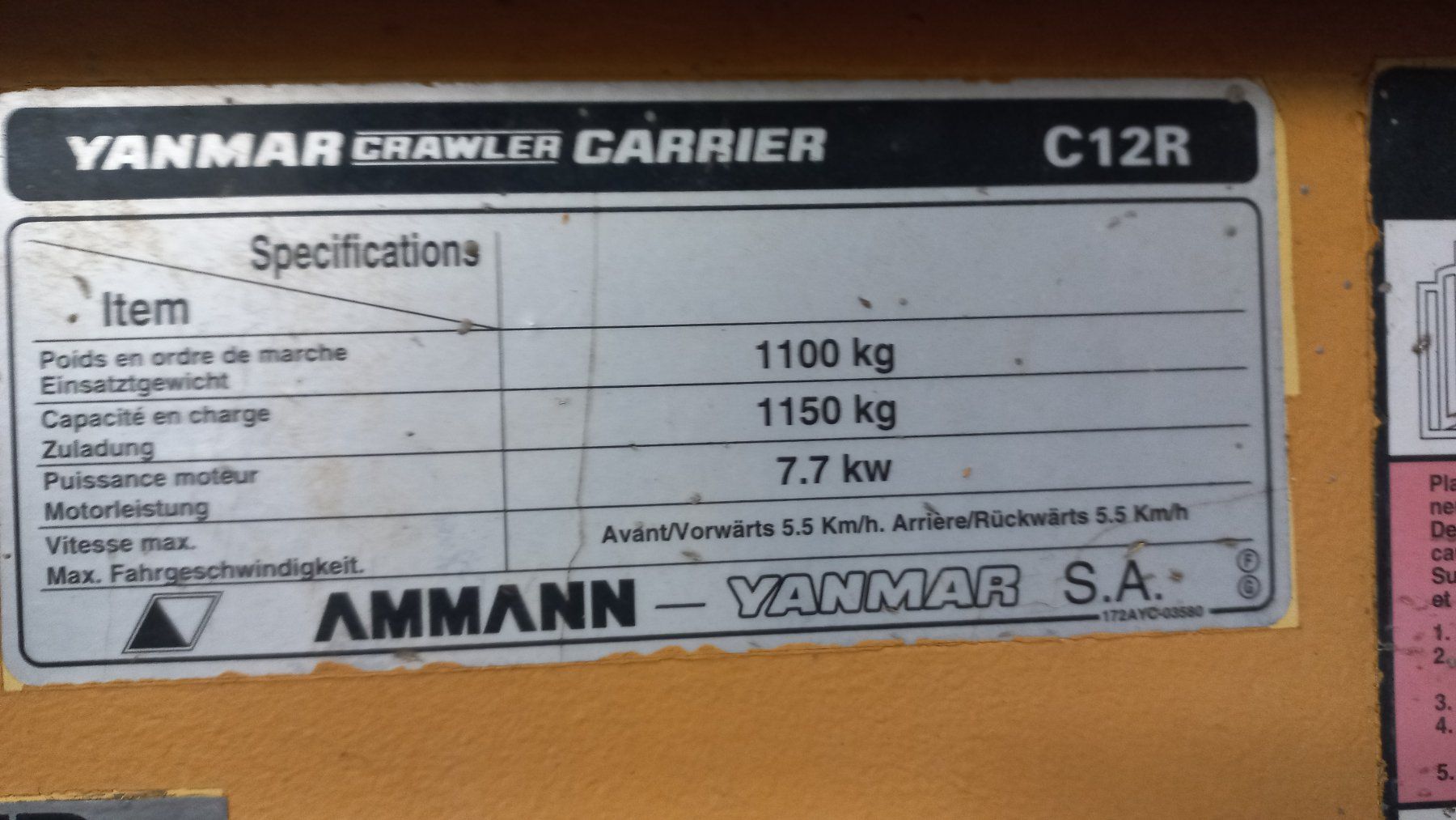 Aebi Autoribaltabili: Raupemdumper Yanmar – Usato da Oberarth venduto da sonja16 5