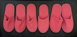 3 Paar Warme Hausschuhe, Pantoffeln, rosa, ca Grösse 36-39