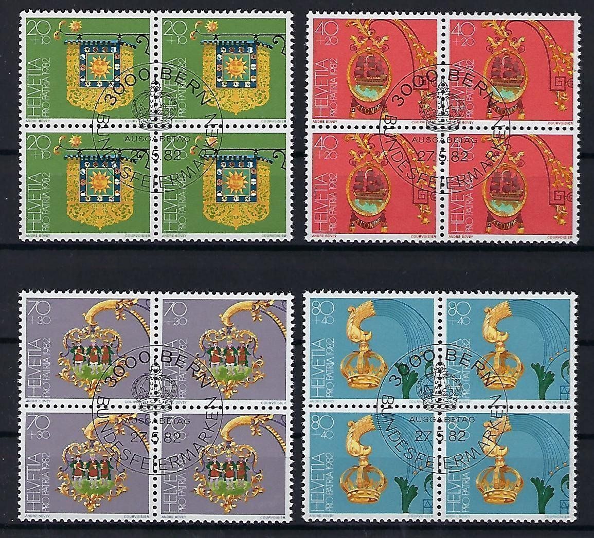 Tutti i francobolli: 1982 Pro Patria   Viererblochs  ET.   11078 – Usato da Lunden venduto da Animus999