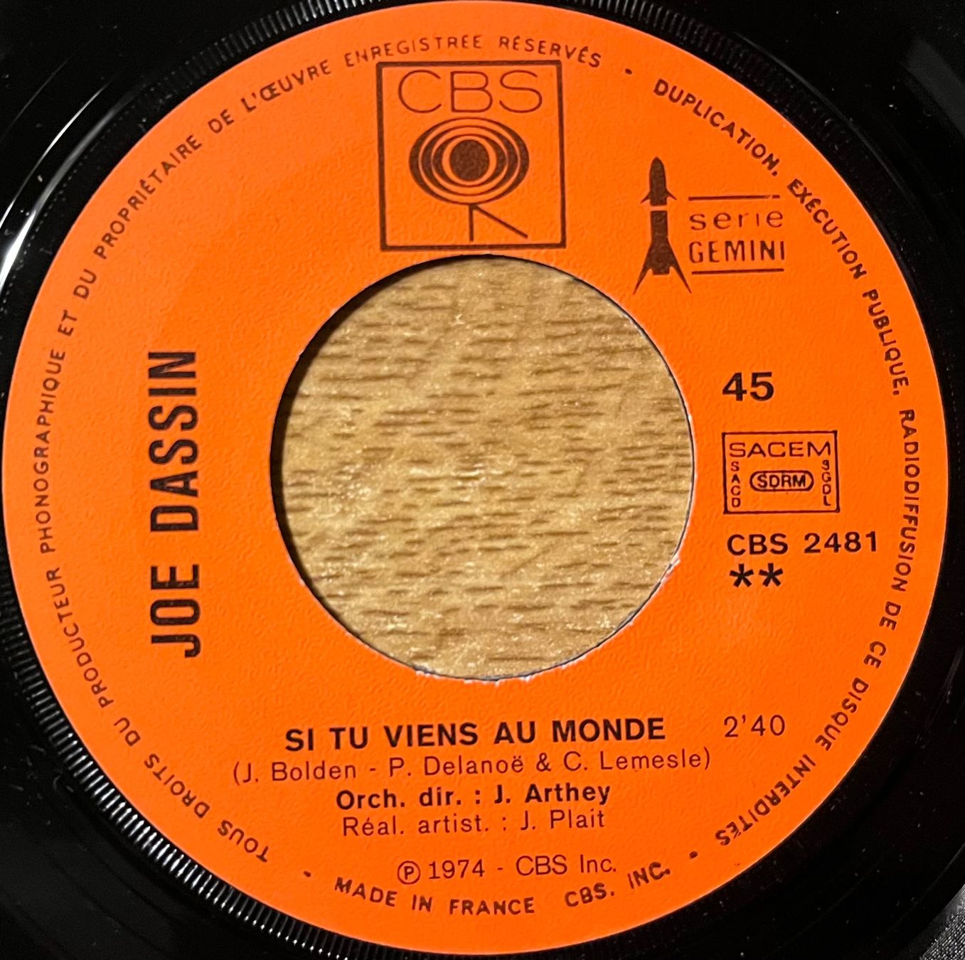 Dischi in vinile: JOE DASSIN - C'EST DU MÉLO – Usato da Bussigny venduto da vinyl-pas-cher 3