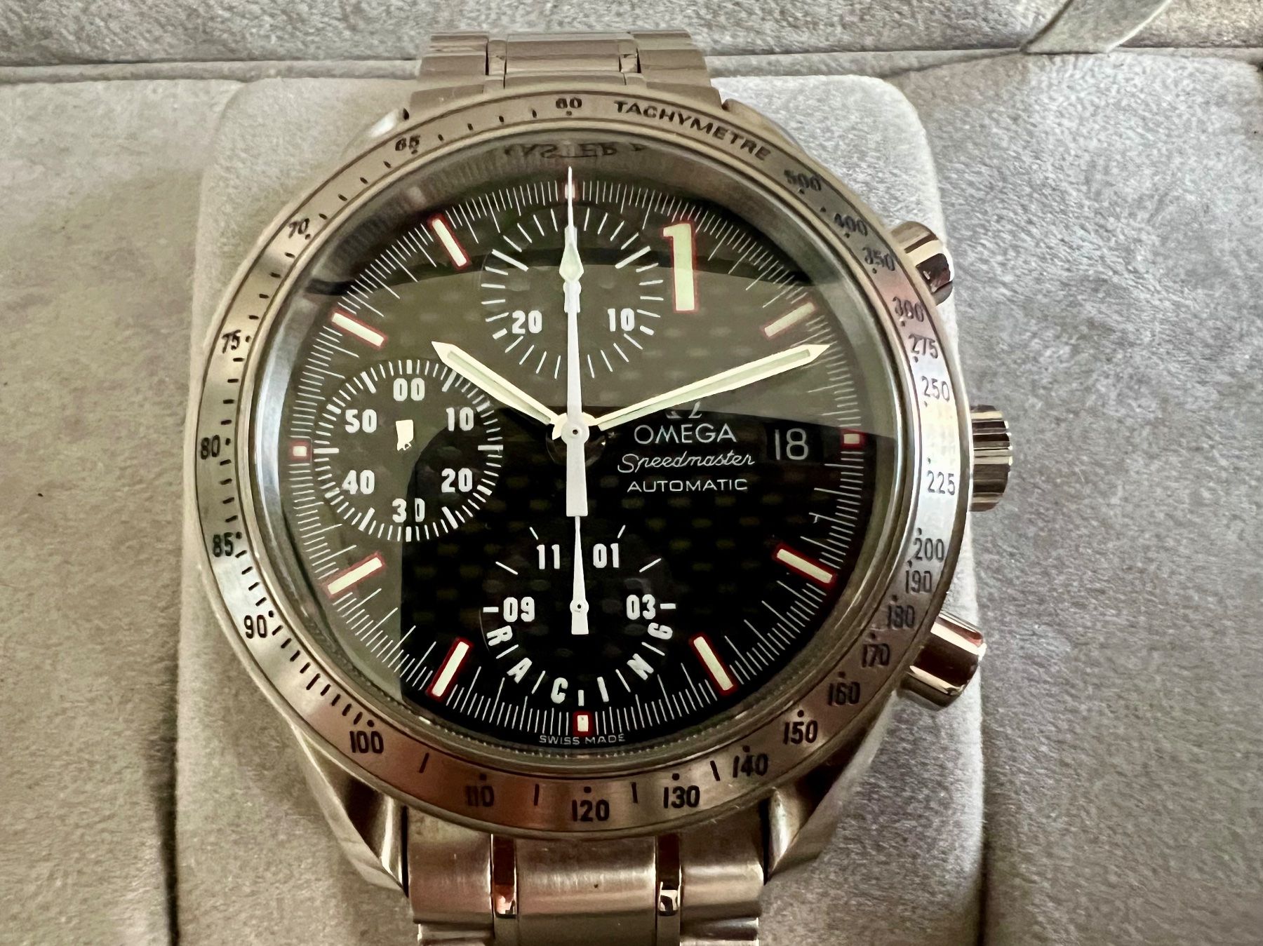 Omega Orologi: OMEGA Speedmaster Racing Schumacher, Ltd.Series,Fullset 2002 – Usato da Le Mont-sur-Lausanne venduto da LycaGallery 1