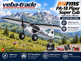 FMS PA-18 Piper Super Cub - 1300mm - RTF-Set mit Gyro