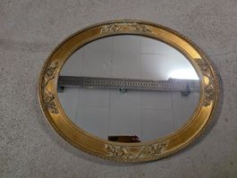 toller Wandspiegel oval in Gold Rahmen Spiegel